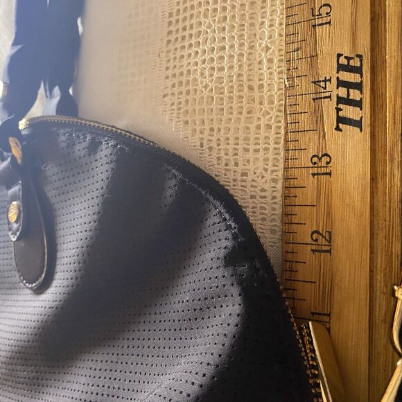 Anthropologie DL + ACTIV Bag Black Gold Zippers Shoulder Crossbody Gym Workout - Picture 14 of 15